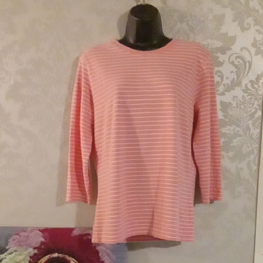 Austin Clothing Co. Pink Striped Long Sleeve Top